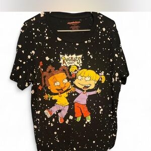 Nickelodeon Rugrats Black and White Speckled T-Shirt
